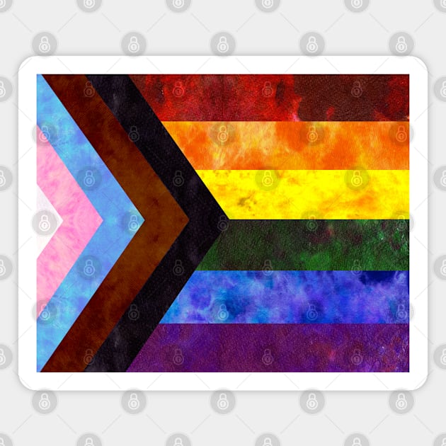 Progress Pride Digital Quilt Magnet by Tiger Torre